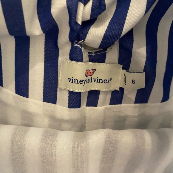 Vineyard Vines Beachcomber Blue Stripe Bow Back Dress Women’s size 6 - Picture 9 of 12